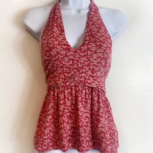 American Eagle floral halter top